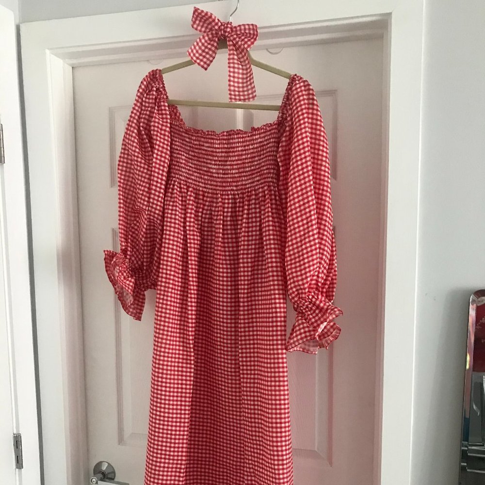 Sleeper Atlanta Dress - Red + White Gingham XL NWT